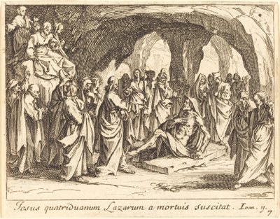 Uppfostran av Lazarus av Jacques Callot