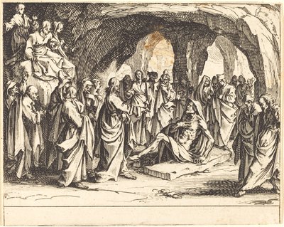 Uppfostran av Lazarus av Jacques Callot