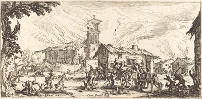 Härja och bränna en by av Jacques Callot