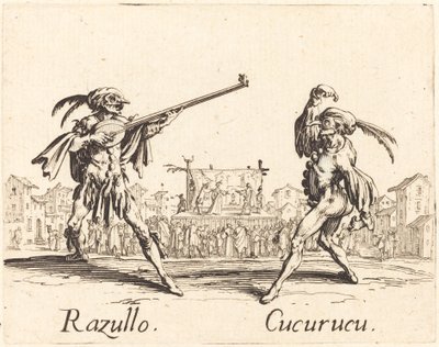 Razullo och Cucurucu av Jacques Callot