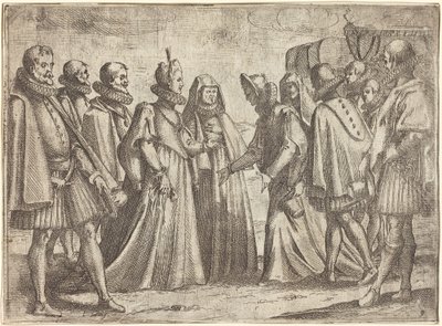Reception på Mantua [höger] av Jacques Callot