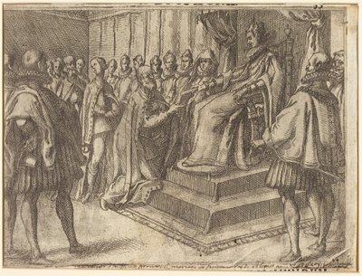Mottagande av Polens sändebud [recto] av Jacques Callot