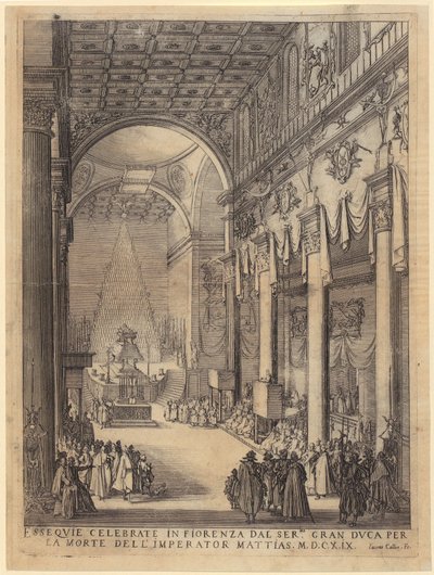 Rekviem till kejsar Matthias ära av Jacques Callot