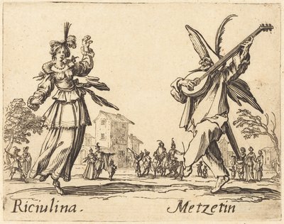 Riciulina och Metzetin av Jacques Callot