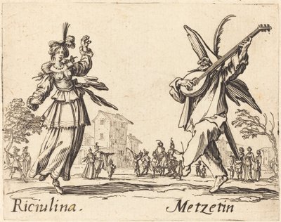Riciulina och Metzetin av Jacques Callot