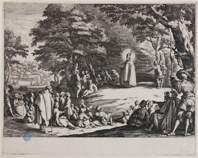 Sankt Admond eller Sankt Nikolaus och Sankt Severin (Lieure 406, Meaume 140) av Jacques Callot