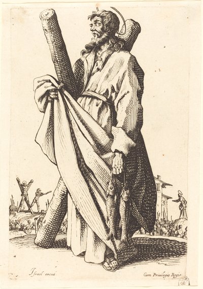Saint Andrew, publicerad 1631. av Jacques Callot