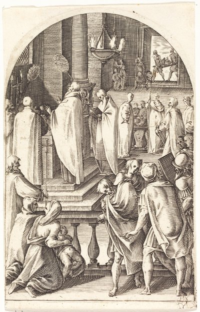 Sankt Basileios firar mässan av Jacques Callot