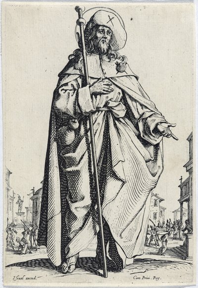 Saint James the Greater från Les Grands Apôtres (De stora apostlarna), 1631 av Jacques Callot