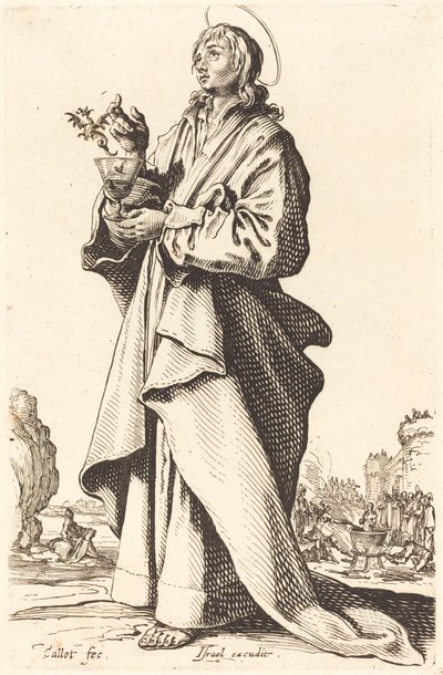 Sankt Johannes evangelisten av Jacques Callot