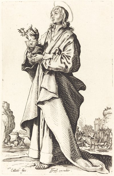 Sankt Johannes evangelisten av Jacques Callot
