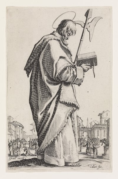 Saint Matthias från De stora apostlarna, 1631 av Jacques Callot