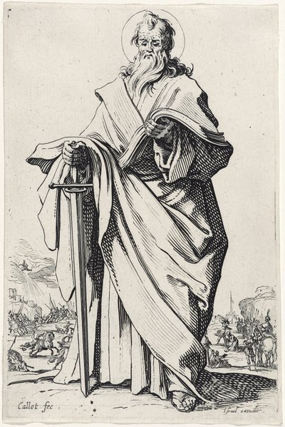 Sankt Paulus från De stora apostlarna, 1631 av Jacques Callot
