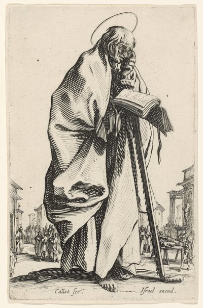 Saint Simon från The Large Apostles, 1631 av Jacques Callot