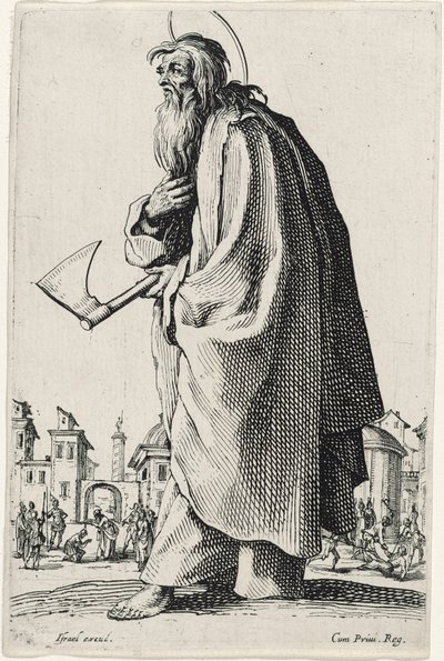 Saint Thaddeus eller Saint Judas från Les Grands Apôtres (De stora apostlarna), 1631 av Jacques Callot