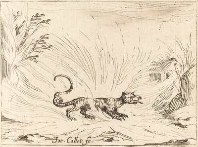 Salamander omgiven av lågor av Jacques Callot