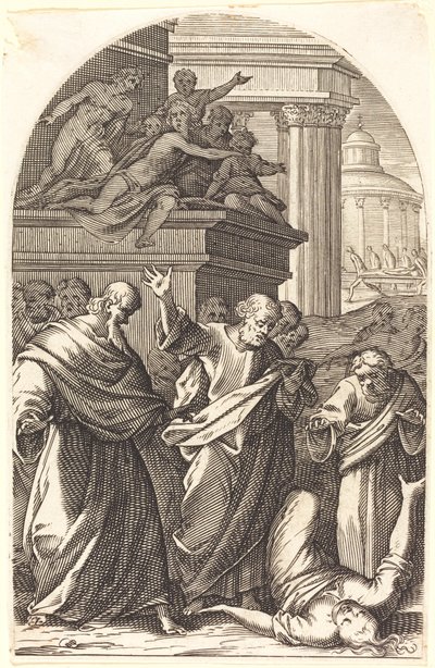 Sapphira straffad av döden av Jacques Callot