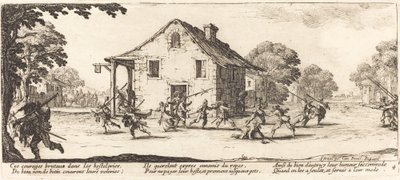 Scen för plundring av Jacques Callot