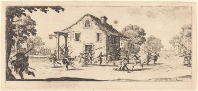 Scen för plundring av Jacques Callot