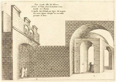 Andra delen av Via Dolorosa av Jacques Callot