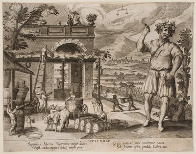 September, ur serien "Månaderna" av Jacques Callot