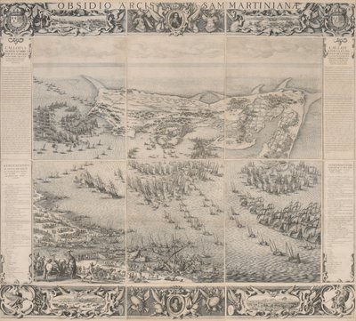 Belägring av citadellet Saint Martin på Isle de Ré av Jacques Callot