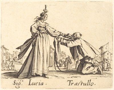 Tecken. Lucia och Trastullus av Jacques Callot
