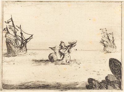 Siren mellan två fartyg av Jacques Callot