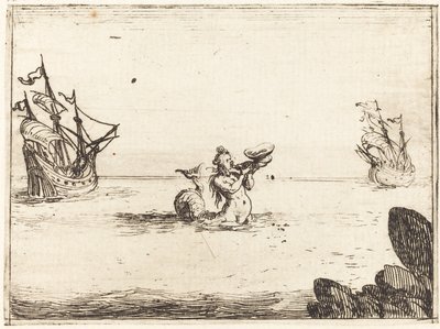 Siren mellan två fartyg av Jacques Callot
