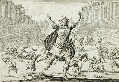Skärmytsling på en cirkus av Jacques Callot