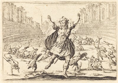 skärmytsling i en romersk cirkus av Jacques Callot