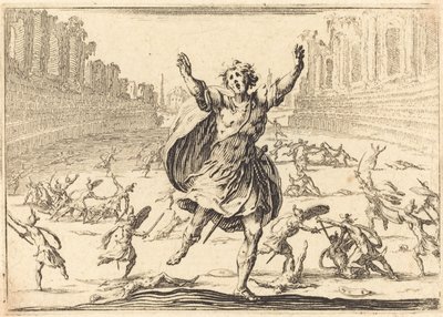 skärmytsling i en romersk cirkus av Jacques Callot