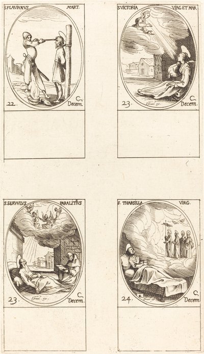 St. Flavian; St. Seger; St. Tjänare; St. Tharsilla av Jacques Callot