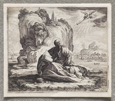 Sankt Johannes på ön Patmos av Jacques Callot