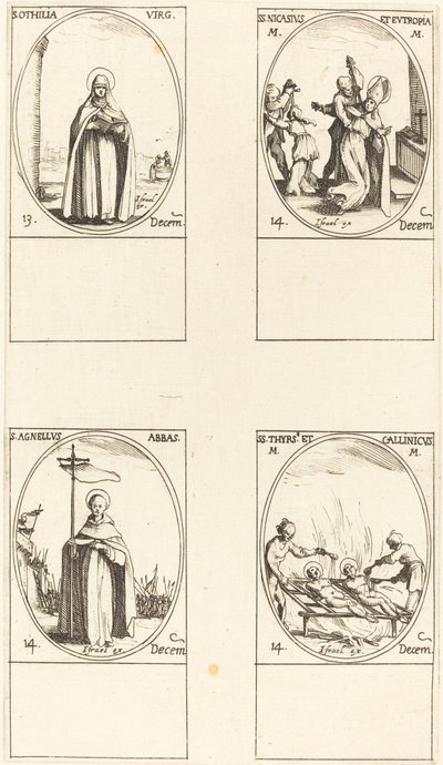 St. Othilia; Sts. Nicasius & Eutropia; St Agnelus; Sts. Thyrs