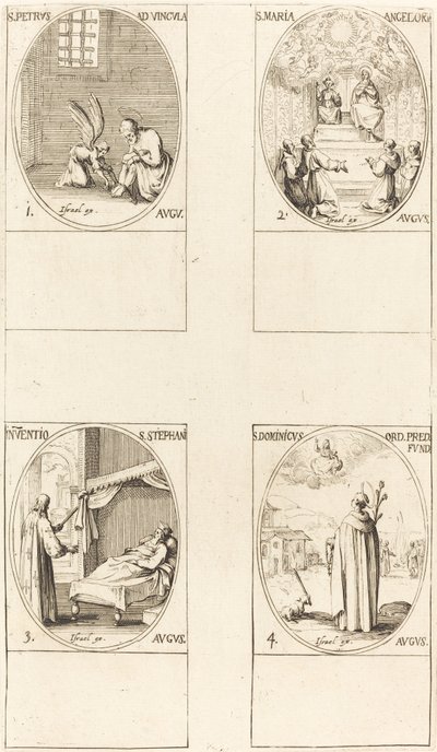St Peter, apostel; St. Maria av änglarna; Upptäckten av St. Stephens kropp; St. Dom av Jacques Callot