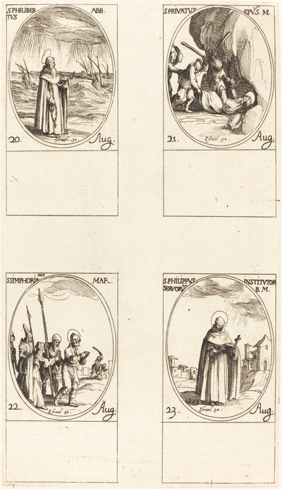 S:t Philibert, Abbot; St. Privatus; St. Symphorian; Sankt Filip av Jacques Callot
