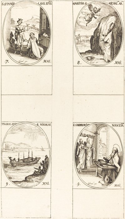 St Stanislaus; Uppenbarelsen av St Michael; Översättningen av St Nicholas; St. G av Jacques Callot