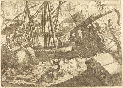 Storm utanför Barcelonas kust av Jacques Callot