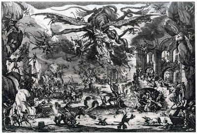 Frestelse av Sankt Antonius, c1615-1635 1924 av Jacques Callot