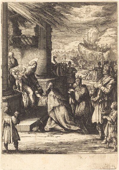 Tillbedjan av Magi av Jacques Callot