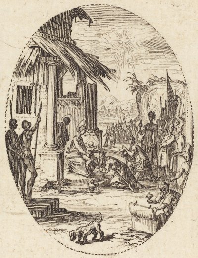 Tillbedjan av Magi av Jacques Callot