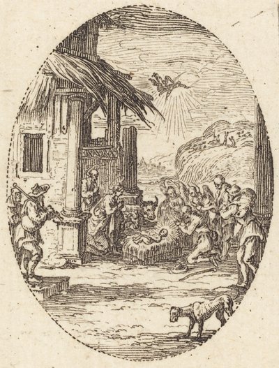 Herdarnas tillbedjan, ca. 1631. av Jacques Callot