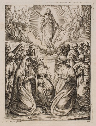 Jesu himmelsfärd, ur serien ”Bilder från Rom” av Jacques Callot