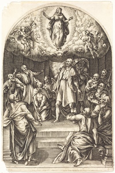 Jungfru Marie himmelsfärd av Jacques Callot