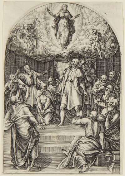 Jungfru Marie himmelsfärd av Jacques Callot