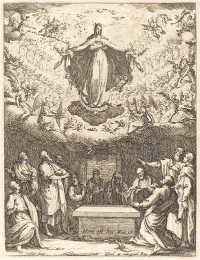 Jungfruns antagande av Jacques Callot