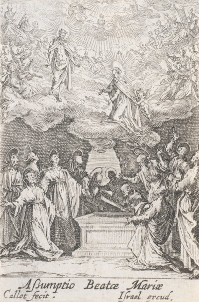 Jungfruns antagande, nr. 13 från The Life of the Virgin av Jacques Callot