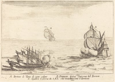 Attacken, 1617. av Jacques Callot