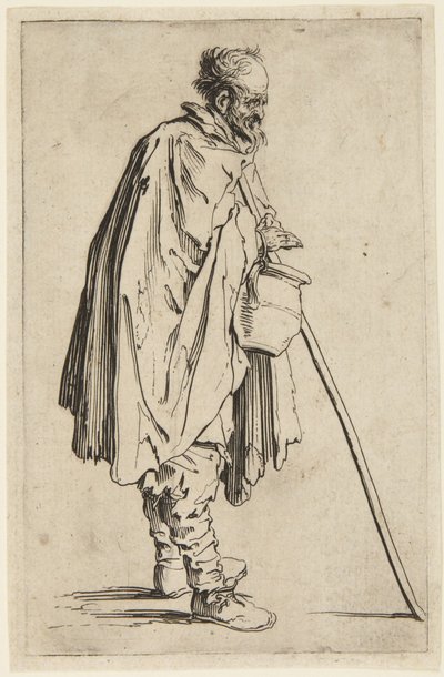 Tiggaren med fotvärmaren av Jacques Callot